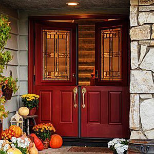 Therma-Tru Red Double Dutch Entry Door