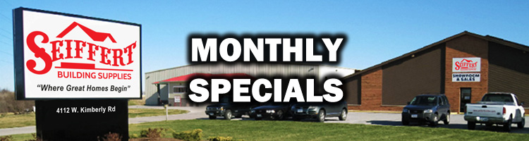 Seiffert Building Supply Specials